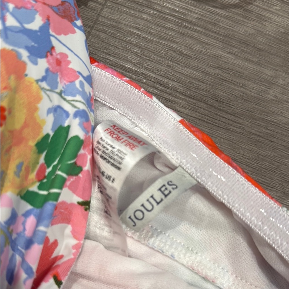 Joules Pink and Red One Piece Swimsuit with Adjustable Straps - Picture 2 of 3